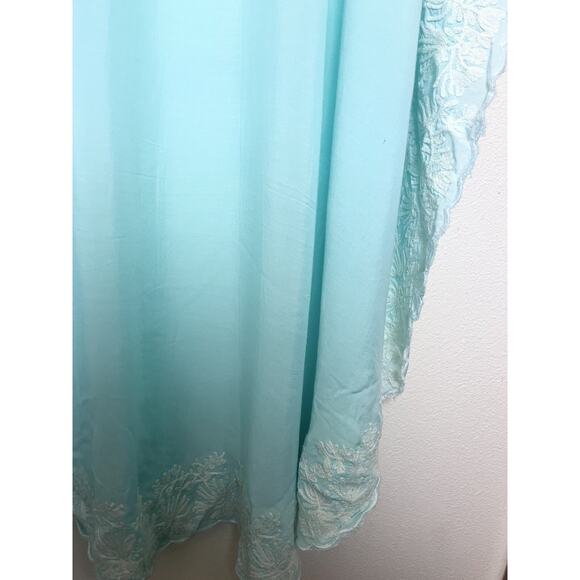 Melissa Odabash Blue Embroidered Kaftan Maxi Dress Coverup ONE SIZE - Picture 6 of 12